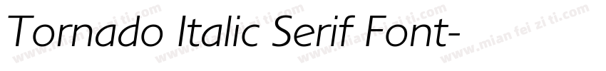 Tornado Italic Serif Font字体转换